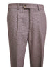 Pink Prince of Wales leisure-fit trousers