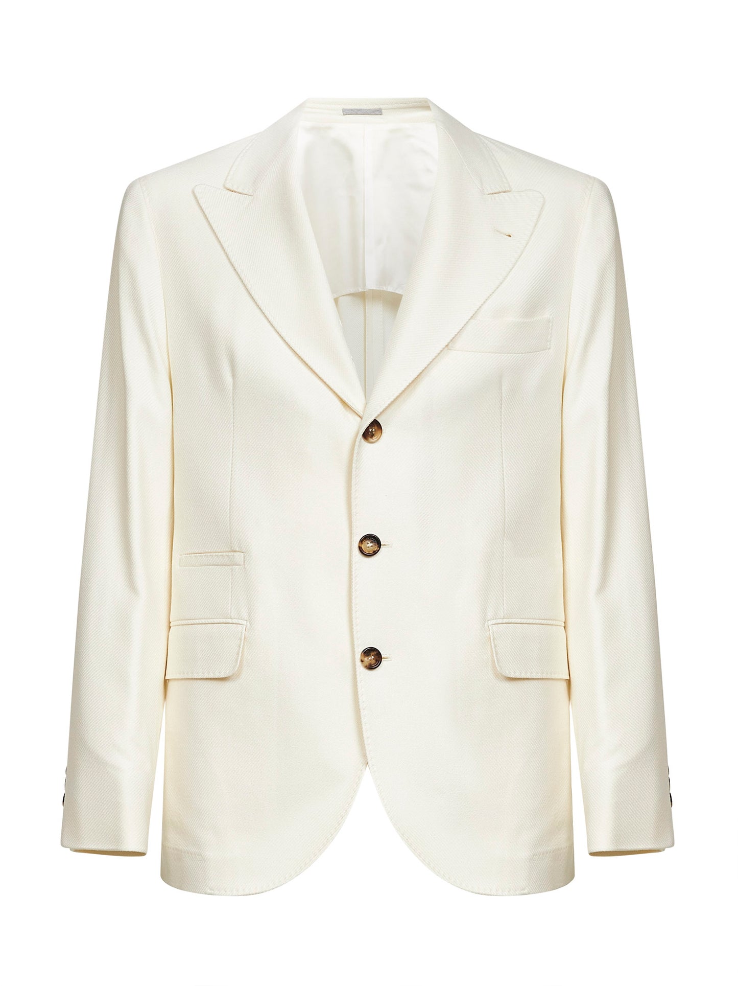 Ivory wool blend cavalry jacket