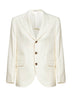 Ivory wool blend cavalry jacket