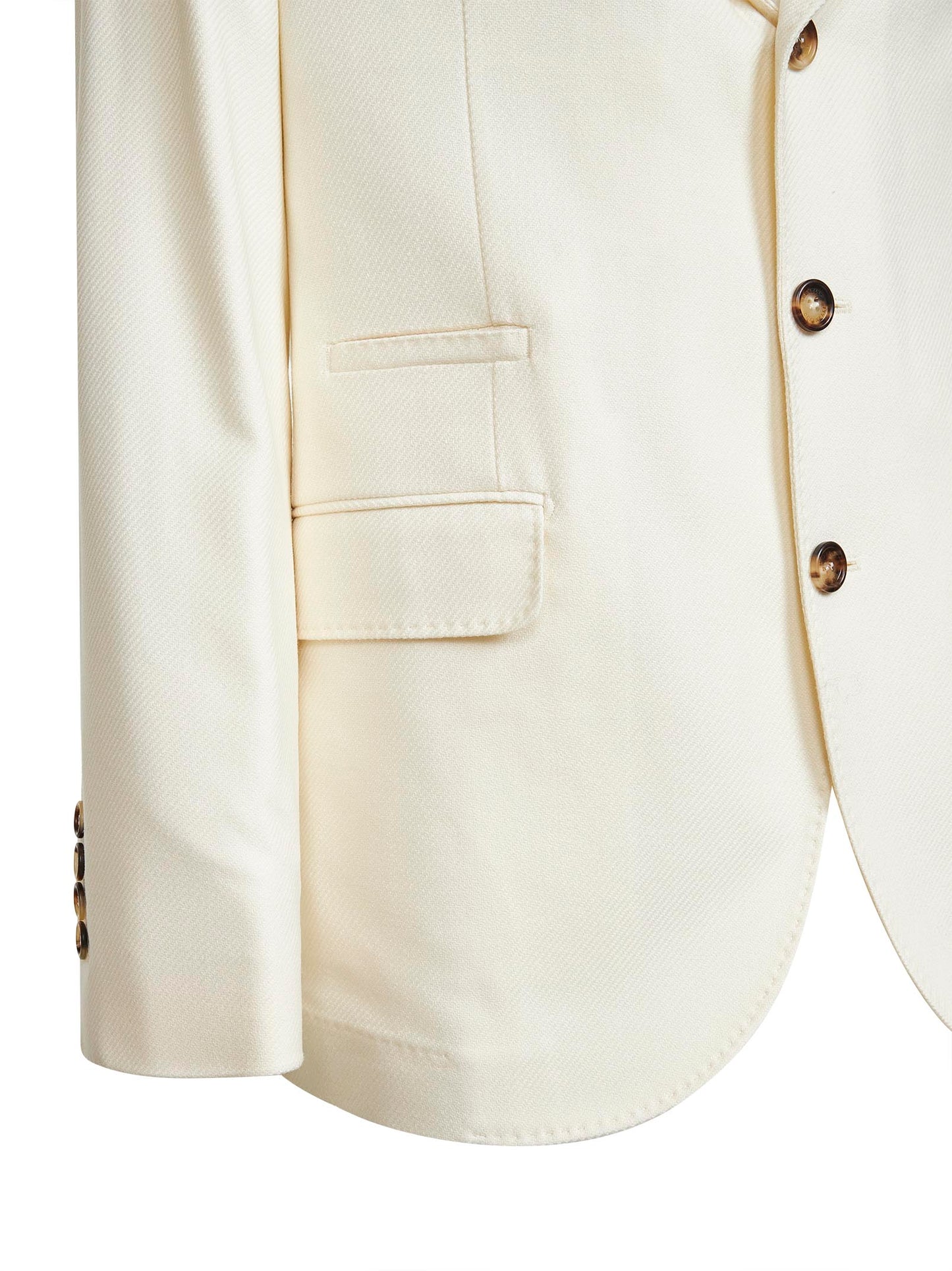 Ivory wool blend cavalry jacket