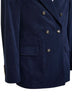 Blue corduroy one-and-a-half-breasted jacket
