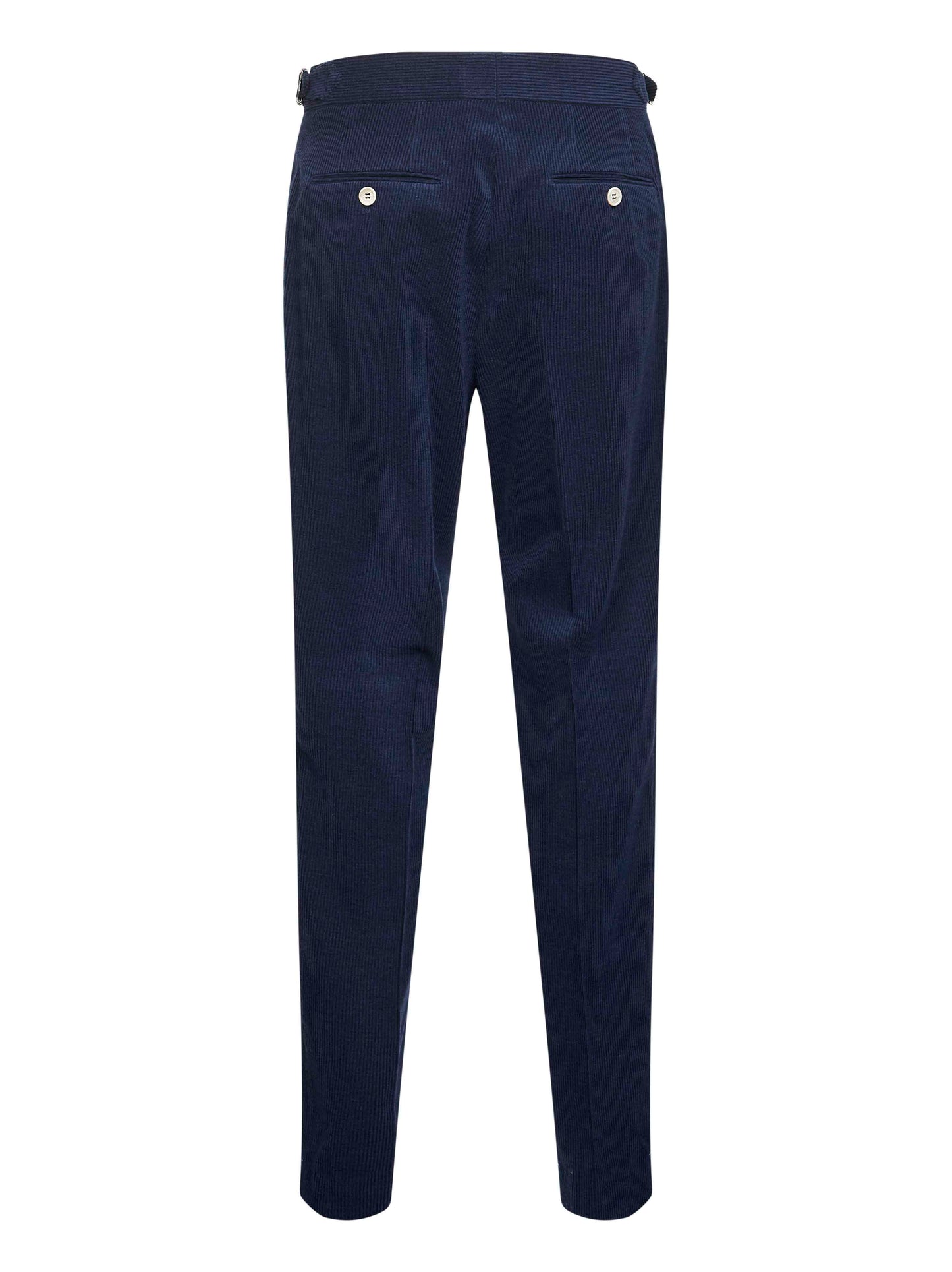 Blue corduroy tailor-fit trousers