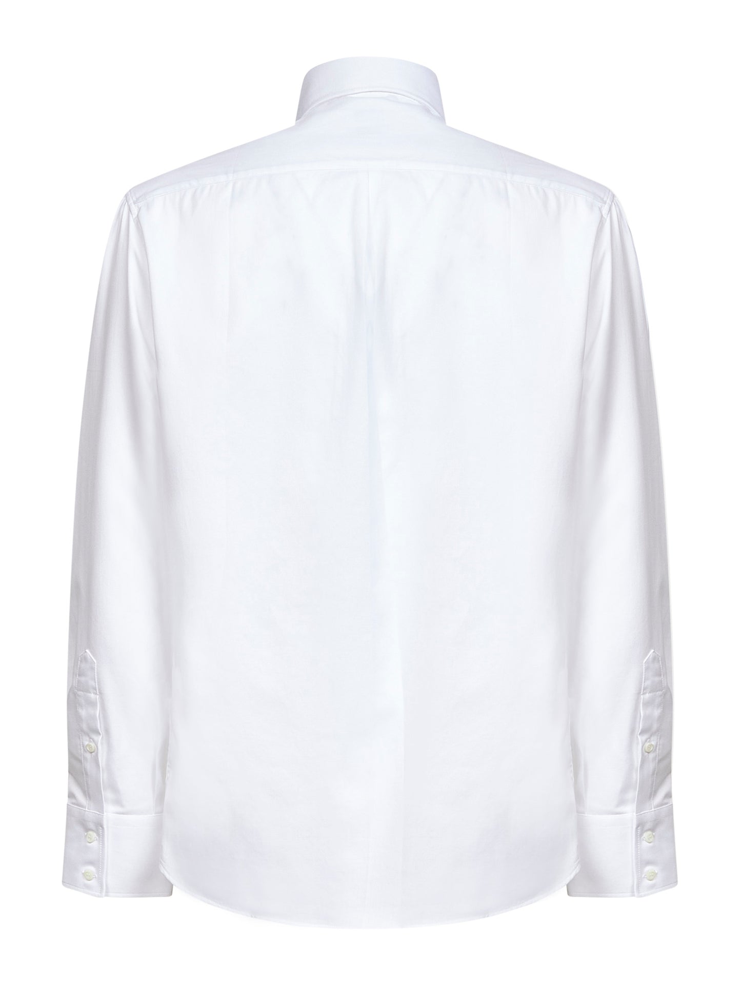Camicia basic fit in popeline di cotone bianco