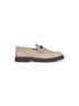 Grey Croc Print nubuck Penny Loafer