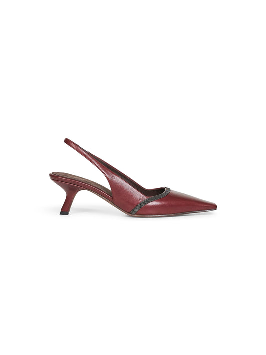 Burgundy Classic leather City Slingback slingback