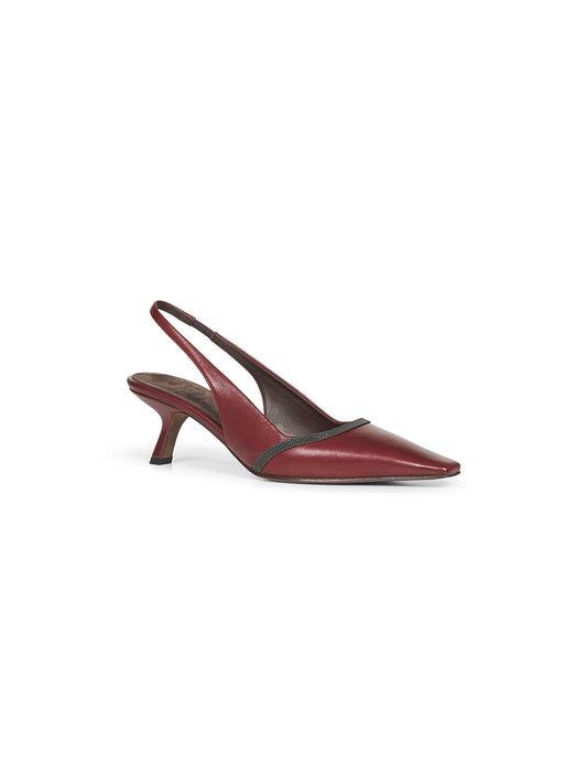 Burgundy Classic leather City Slingback slingback