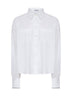 White stretch poplin Shiny Cuffs shirt