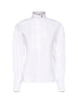 White Shiny Collar Detail shirt