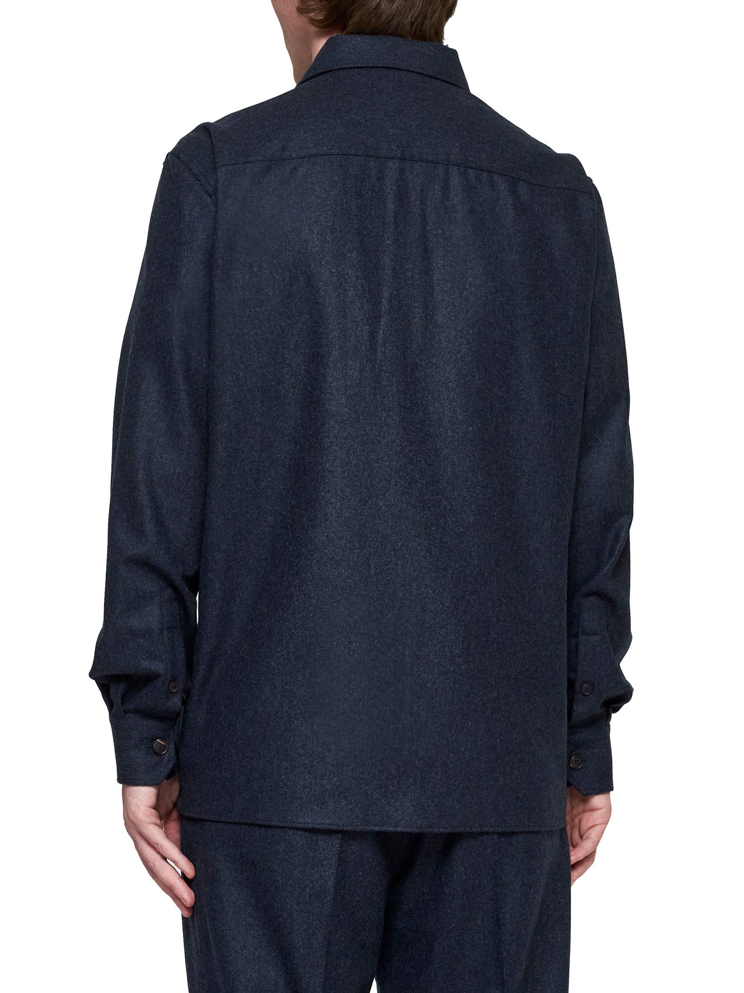 Long-sleeved wool shirt