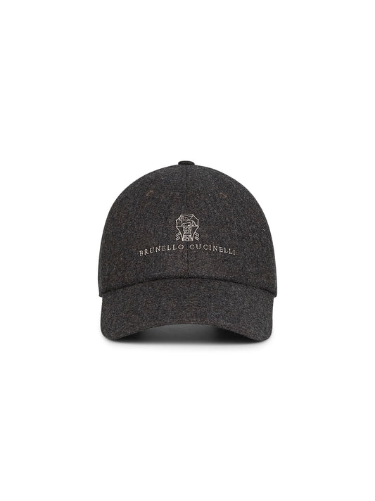Brown flannel embroidered Baseball cap