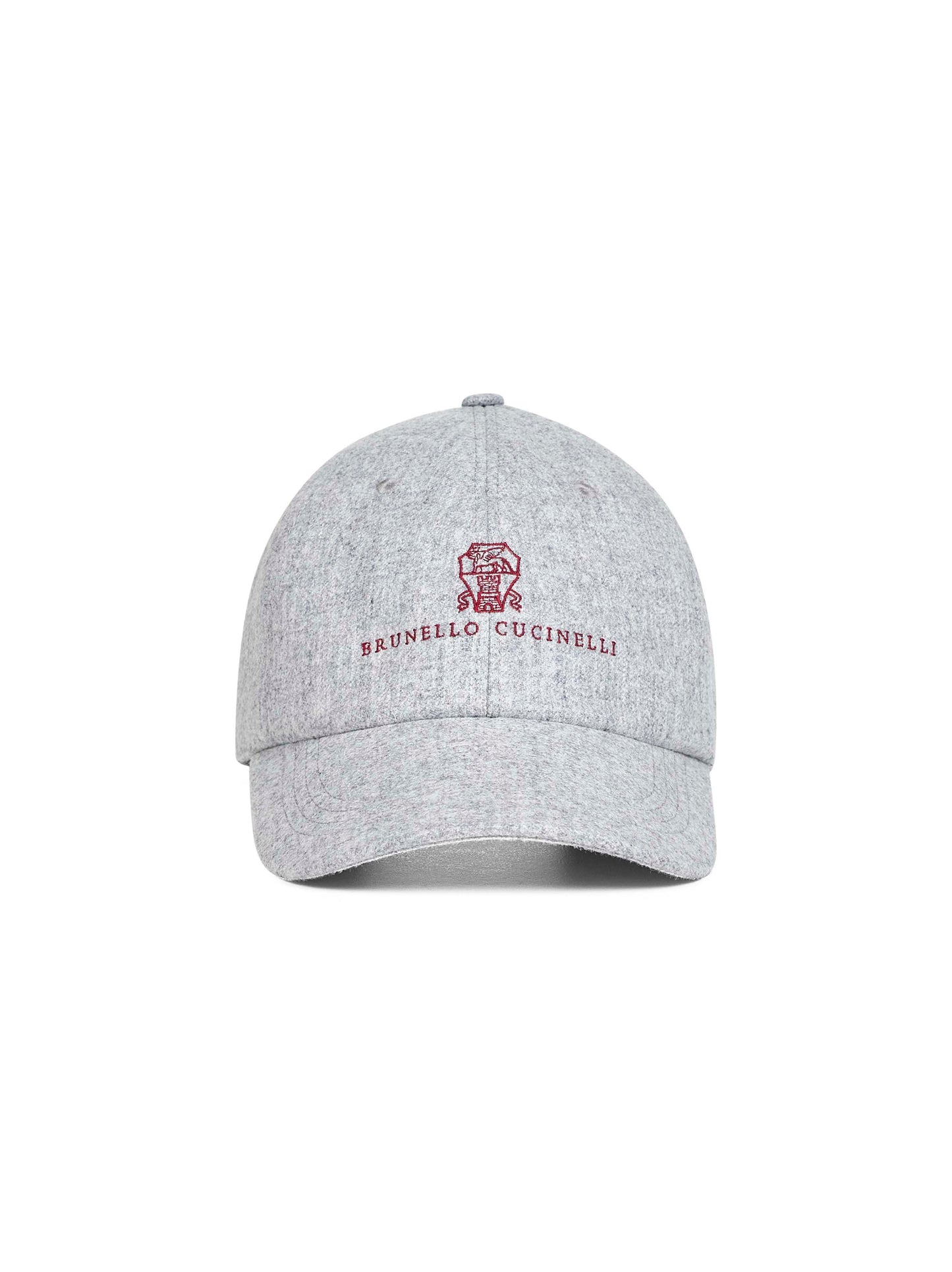 Cappello Baseball in flanella grigia con ricamo