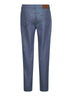 Pantaloni in flanella di lana vergine azzurra