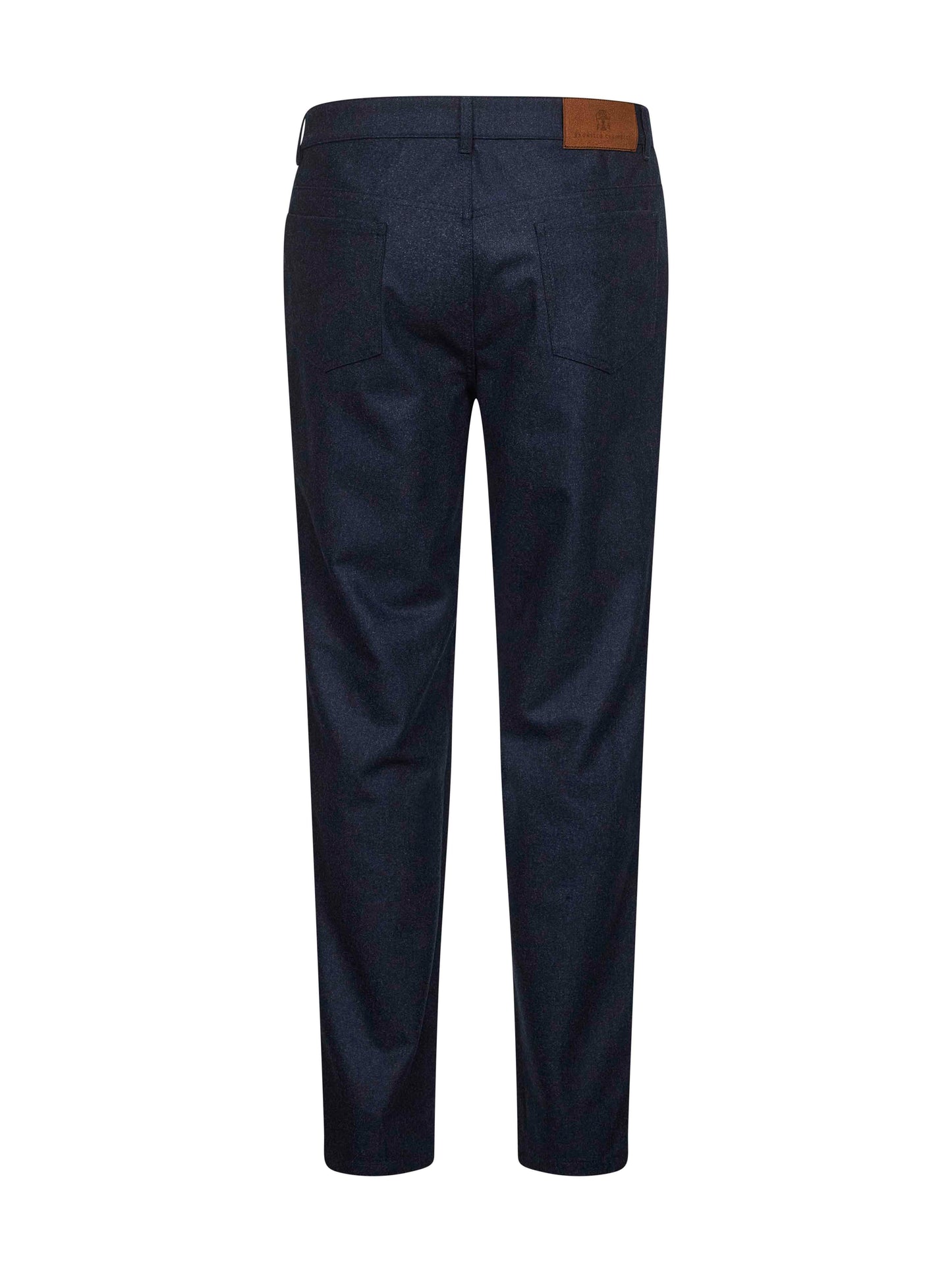 Pantaloni in flanella di lana vergine blu