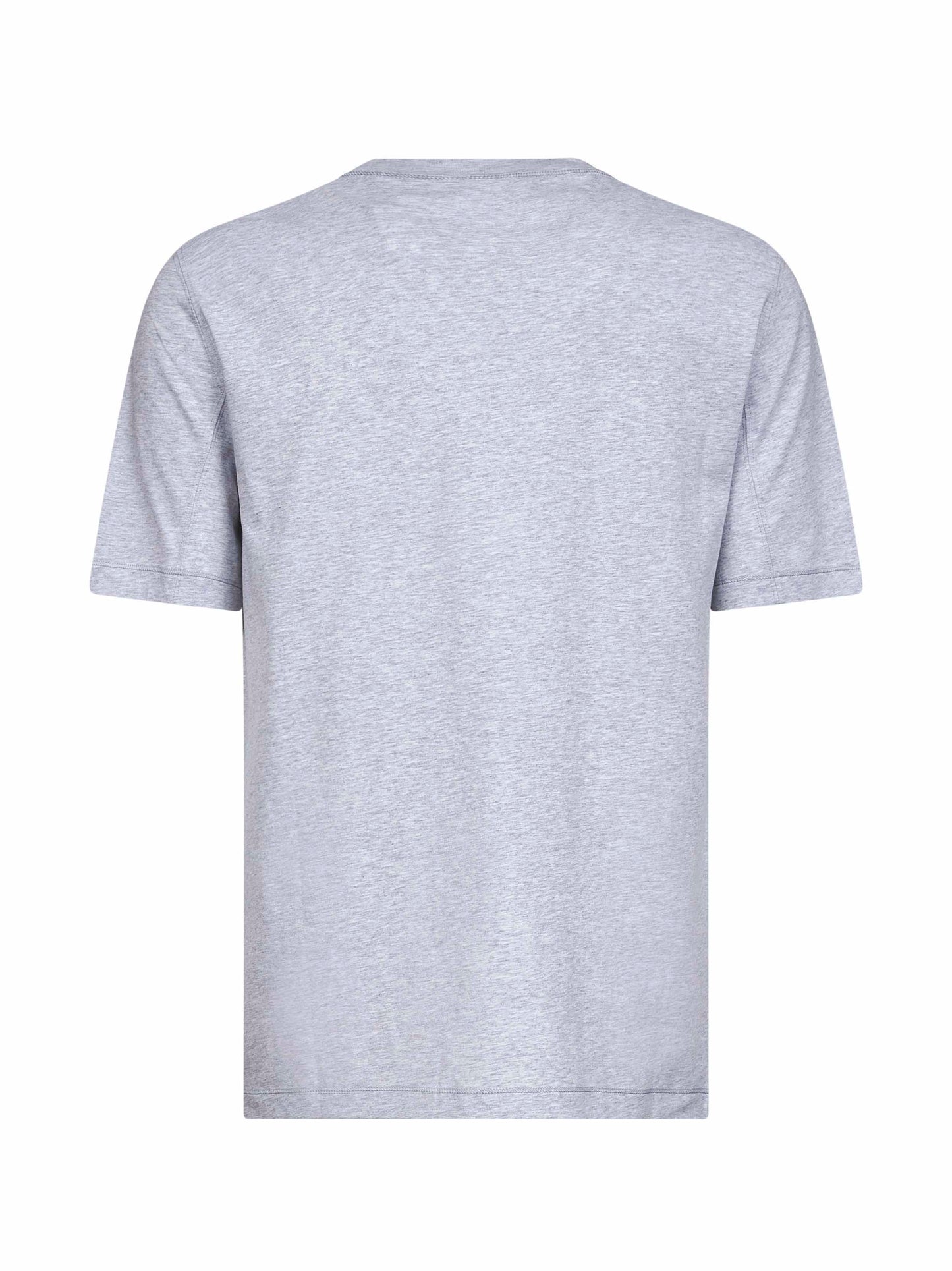 T-shirt girocollo grigia con stemma Solomeo