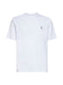 T-shirt girocollo bianca con stemma Solomeo
