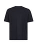 T-shirt girocollo in jersey blu con stampa