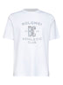 White jersey printed crewneck T-shirt