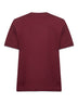 Burgundy cotton Faux Layering T-shirt