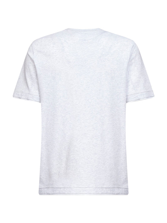 Grey jersey Faux Layering logo T-shirt