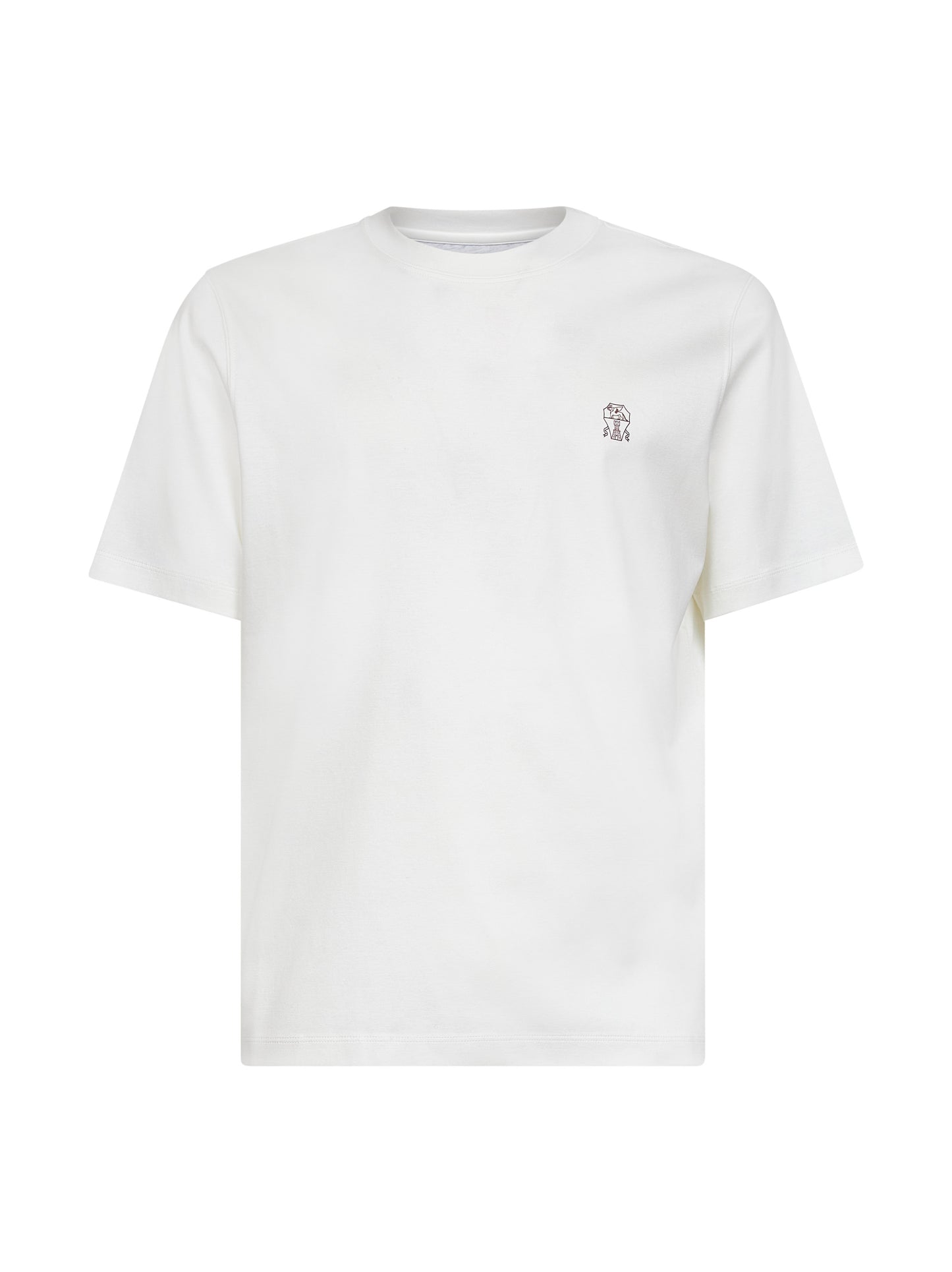 T-shirt bianca con stemma Solomeo