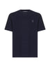 T-shirt blu con stemma Solomeo