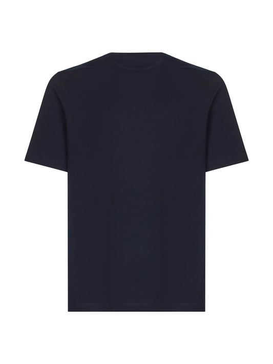 T-shirt blu con stemma Solomeo