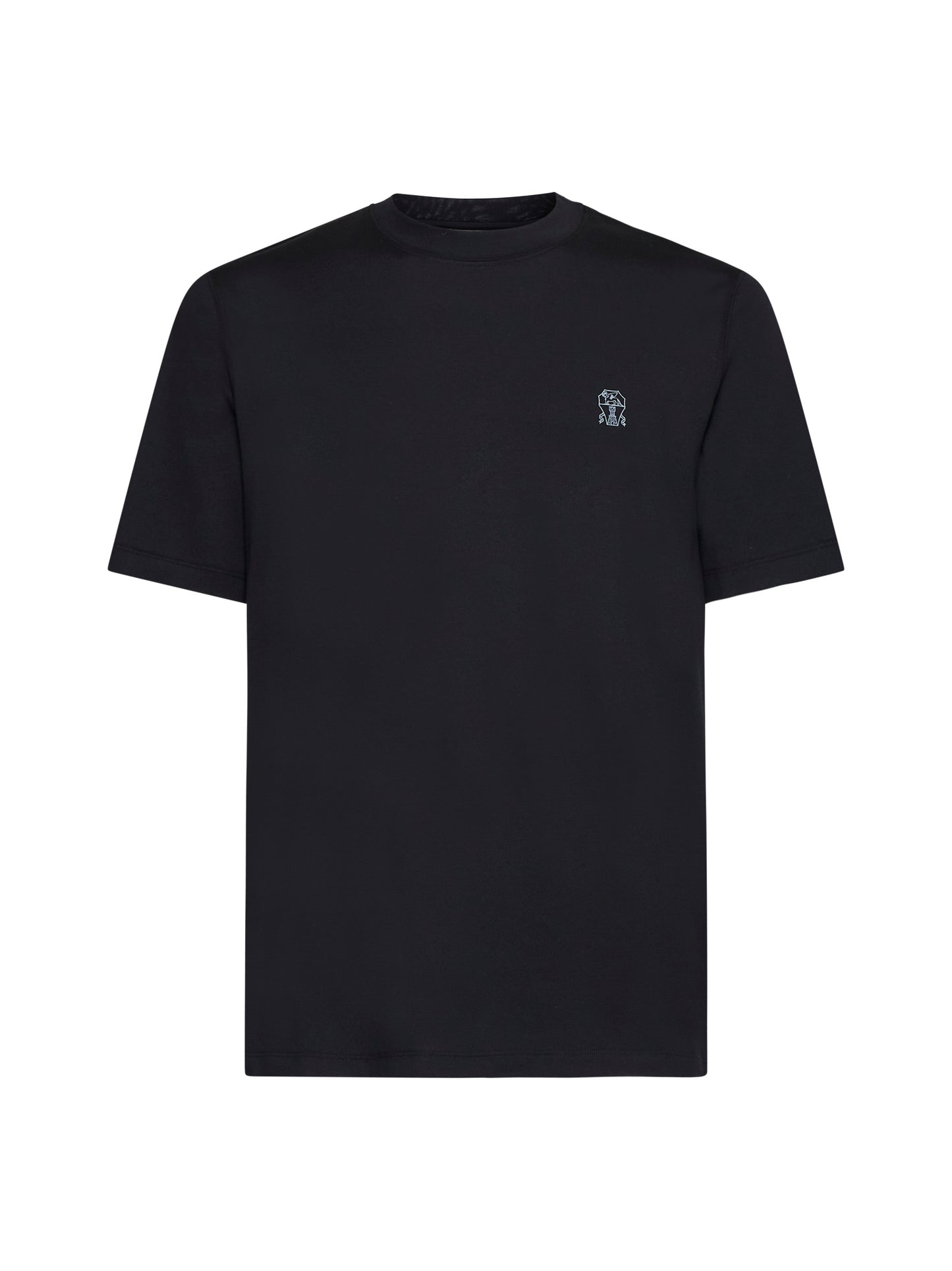 T-shirt blu con stemma di Solomeo
