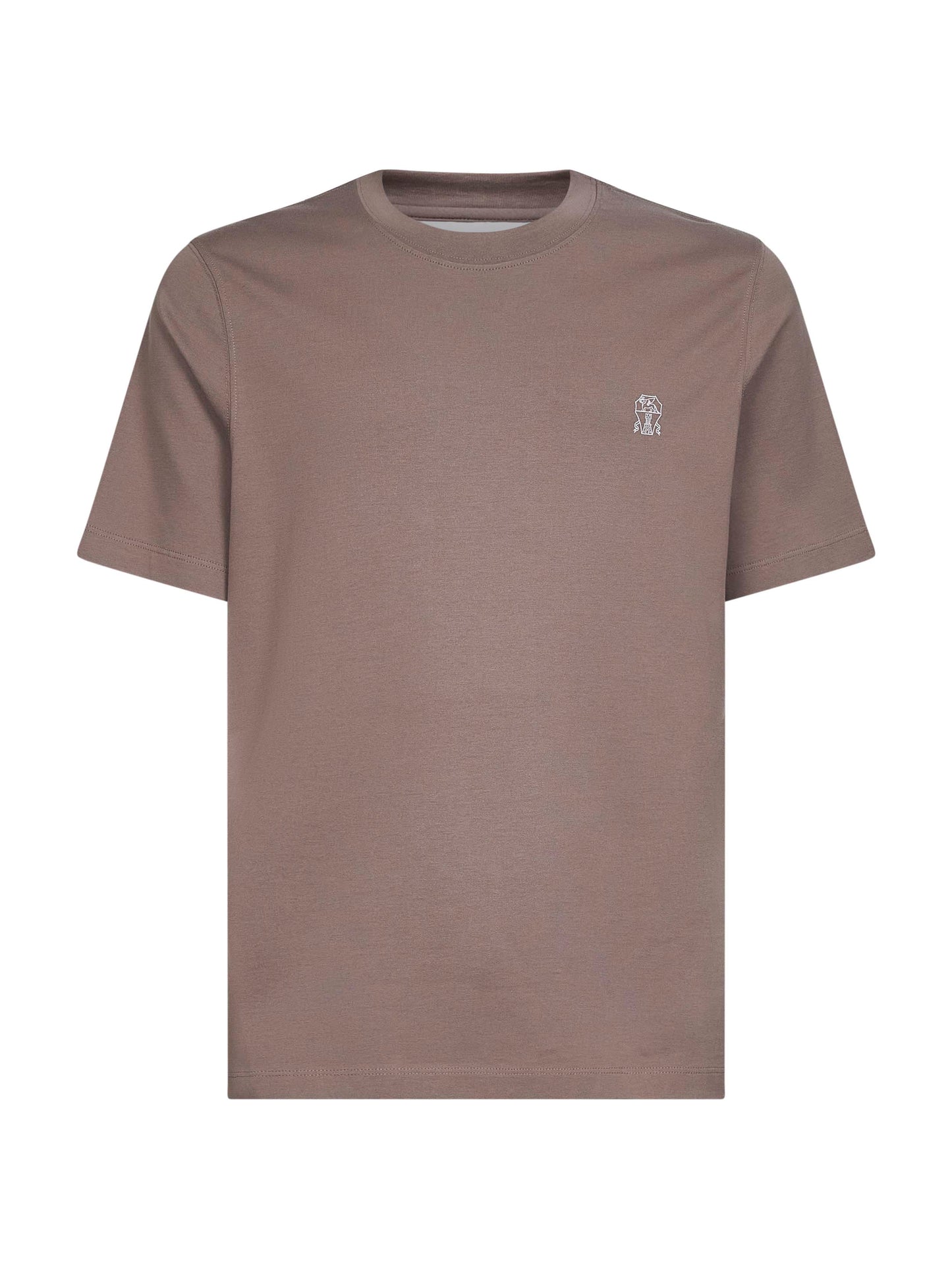 T-shirt fango con stemma Solomeo