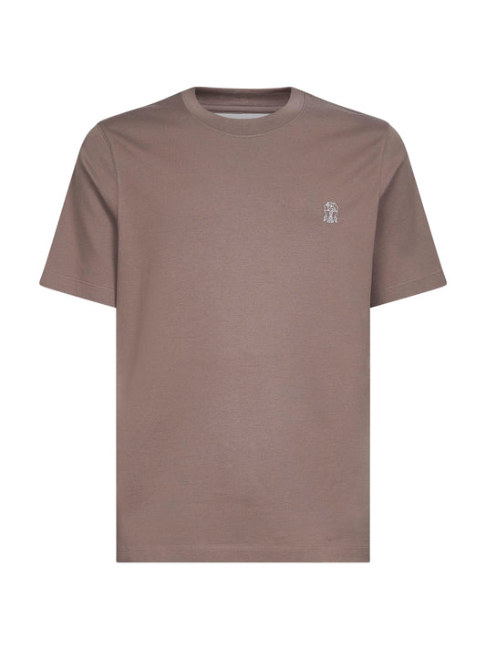 T-shirt fango con stemma Solomeo