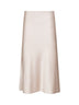 Nude cady satin Pencil Fluid skirt