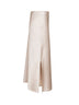 Nude cady satin Pencil Fluid skirt
