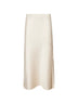 Ivory cady satin Pencil Fluid skirt