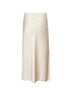 Ivory cady satin Pencil Fluid skirt