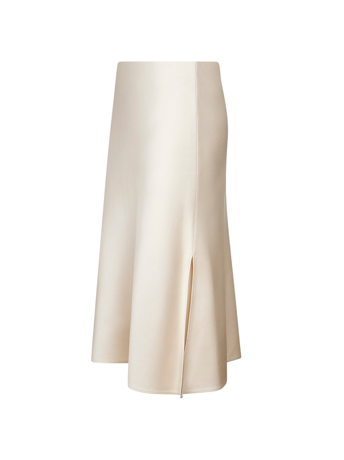 Ivory cady satin Pencil Fluid skirt