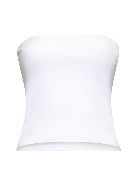 White jersey bandeau top