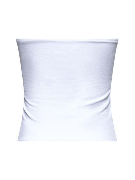 White jersey bandeau top