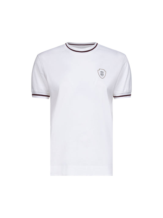 White cotton logo T-shirt