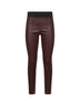 Burgundy stretch nappa leggings