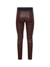 Burgundy stretch nappa leggings