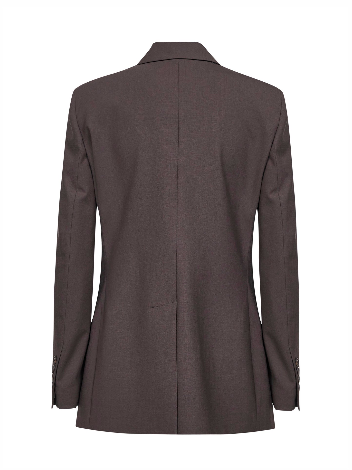 Brown Tropical Luxury wool blazer with monili