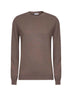 Dove grey cashmere sweater with monili