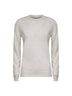 Ecru cashmere sweater with monili