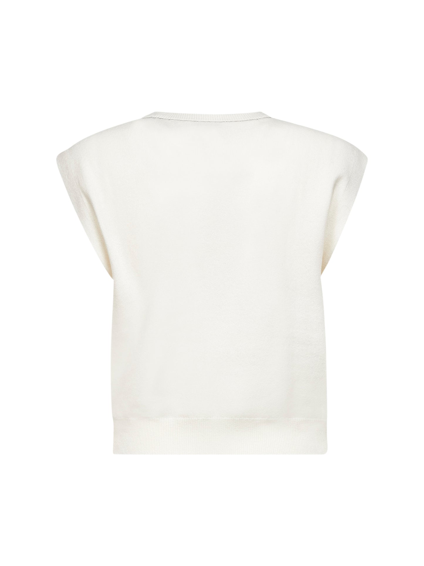 Maglia in cashmere avorio con monile