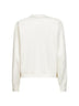 Cardigan in cashmere avorio con monile