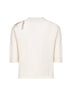 Maglia in cashmere bianco con Shiny Flower Embroidery