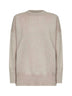 Beige cashmere sweater with monili