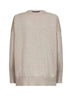 Beige cashmere sweater with monili
