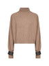 Brown cashmere cropped sweater