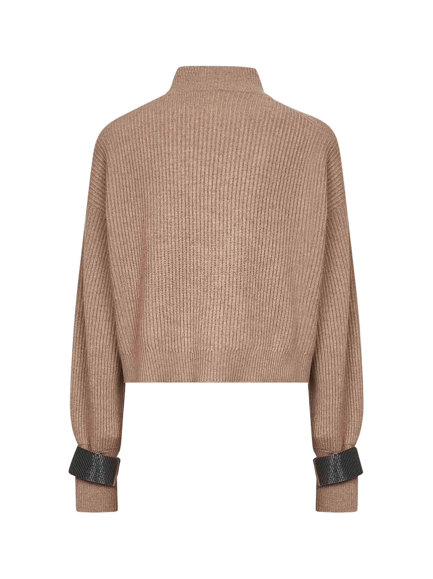 Brown cashmere cropped sweater