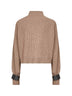 Brown cashmere cropped sweater